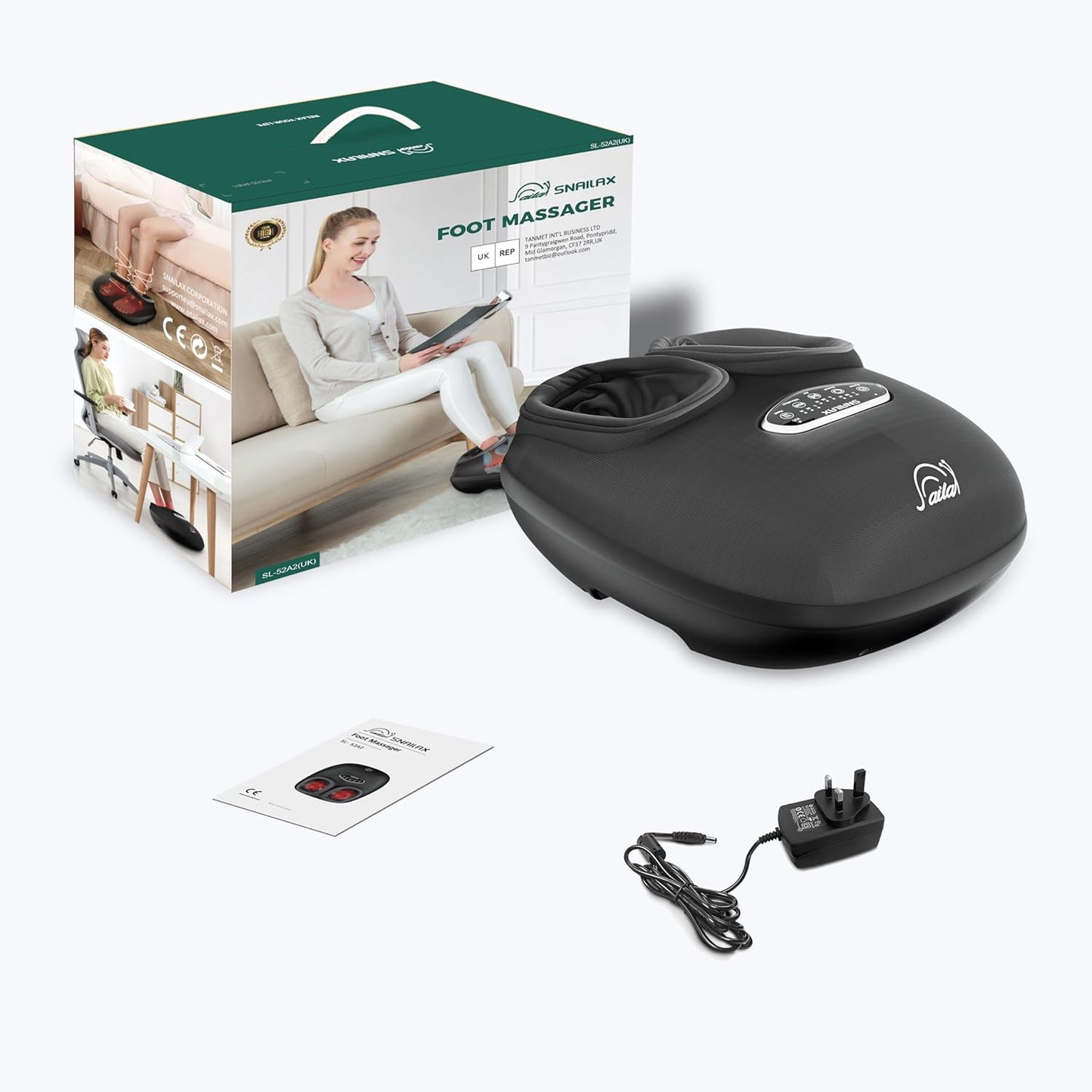 Shiatsu Foot Massager with Heat, Deep Kneading, Compression, Vibration, Feet Massager Machine for Plantar Fasciitis, Neuropathy, Foot Warmer under Desk, Size 13, Gifts for Men, Women…