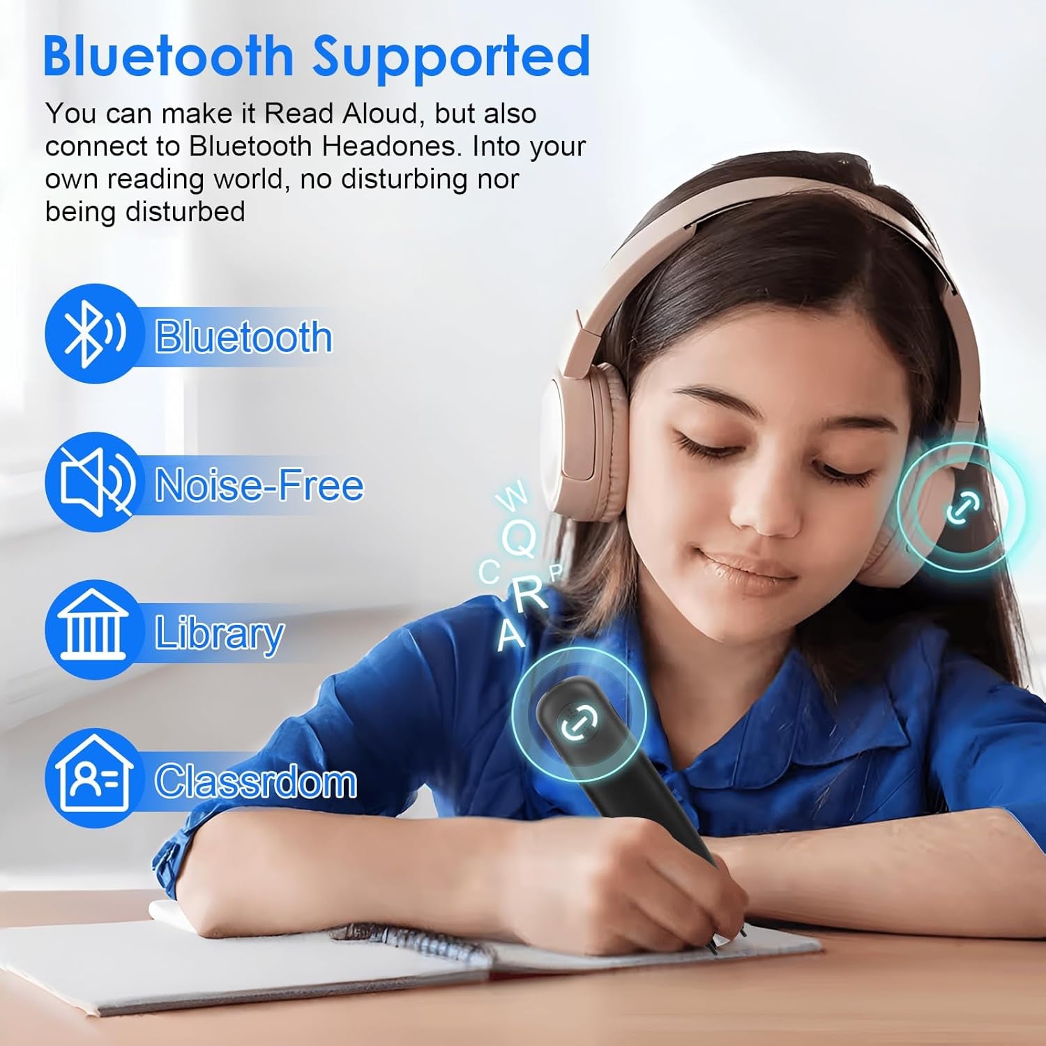 Scan Reader Pen, 112 Languages Scan Translator Pen, Smart Reading Pen for Dyslexia, Elderly, Kids, Students, Supports Speech & Scan to Text, Real Time Pen Reader Scanner