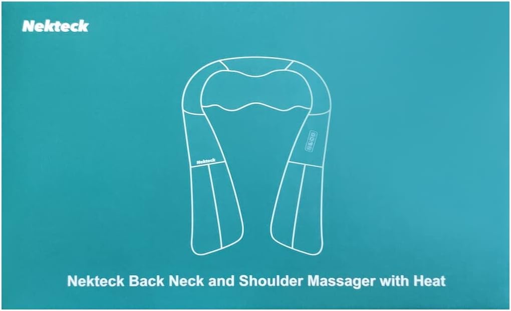 Neck Back Massager, Shoulder Massager with Heat, Deep Tissue 3D Kneading Pressure Shiatsu Electric Massage for Muscle Pain for Office Chair Car & Home Use (Black)