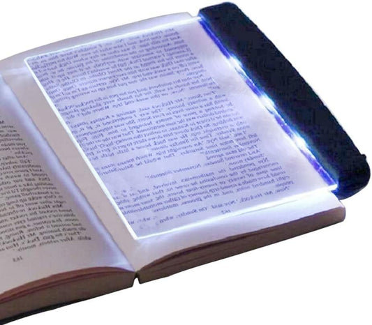 Reading Lights for Books in Bed,Flat Book Light LED Reading Light with Detachable Page Clip,Book Lamp Reading Night Light,Flat LED Light Panel,Battery Powered, for Reading in Bed, Car
