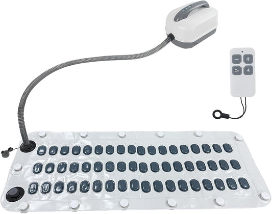 Bubble Bath Mat Electric Portable Spa Bathtub Non-Slip Mat Waterproof Full Body Massager with Suction Cup Bottom Adjustable Bubble Bath Thermal Massager Machine