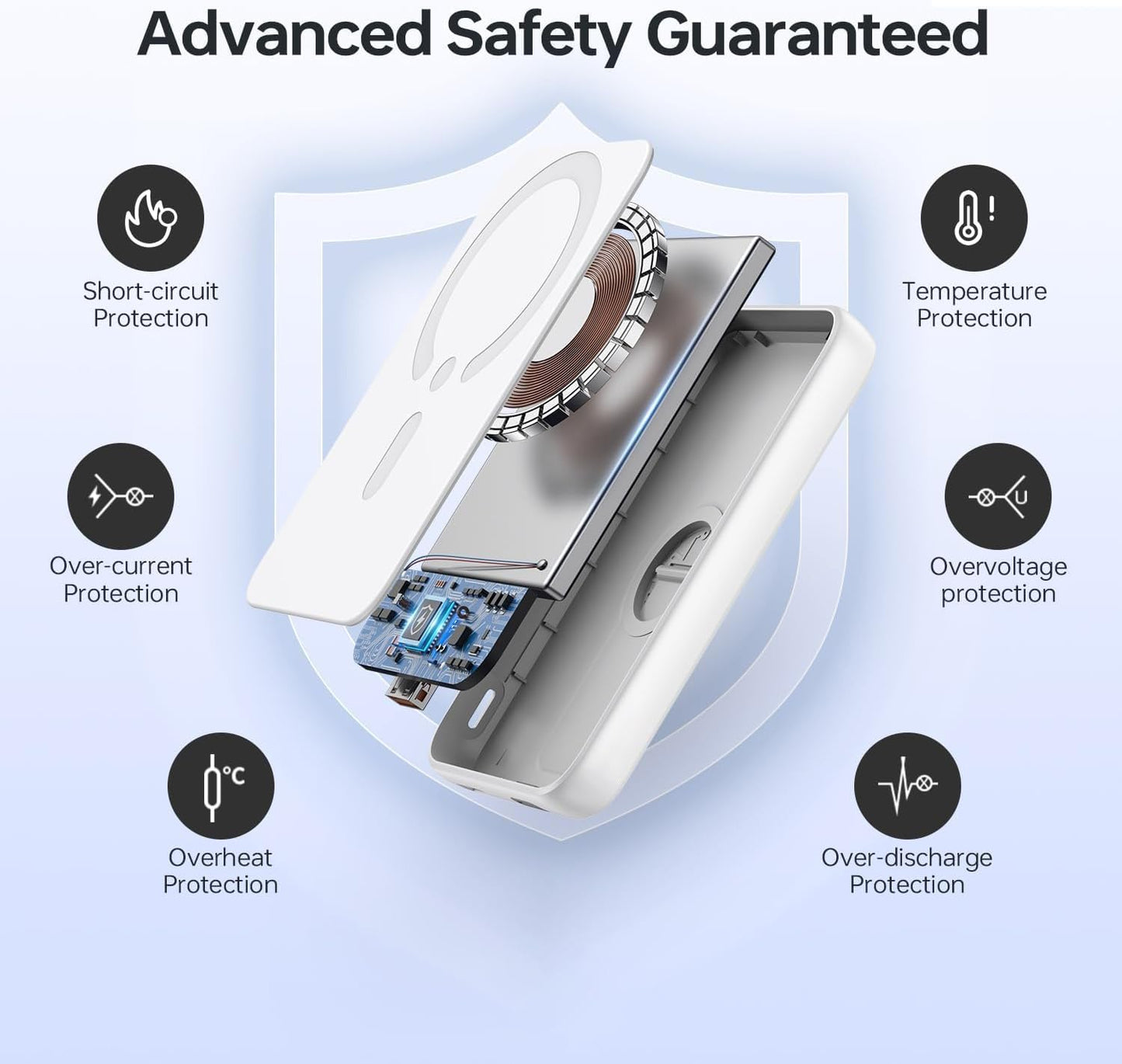 Wireless Magnetic Power Bank, Ultra-Slim Portable Charger 10000Mah, 20W Fast Charging Compact High-Speed Battery Pack, Wireless Powerbank for Iphone 17 16 15 14 13 12 plus Pro Max Mini Ipad Galaxy