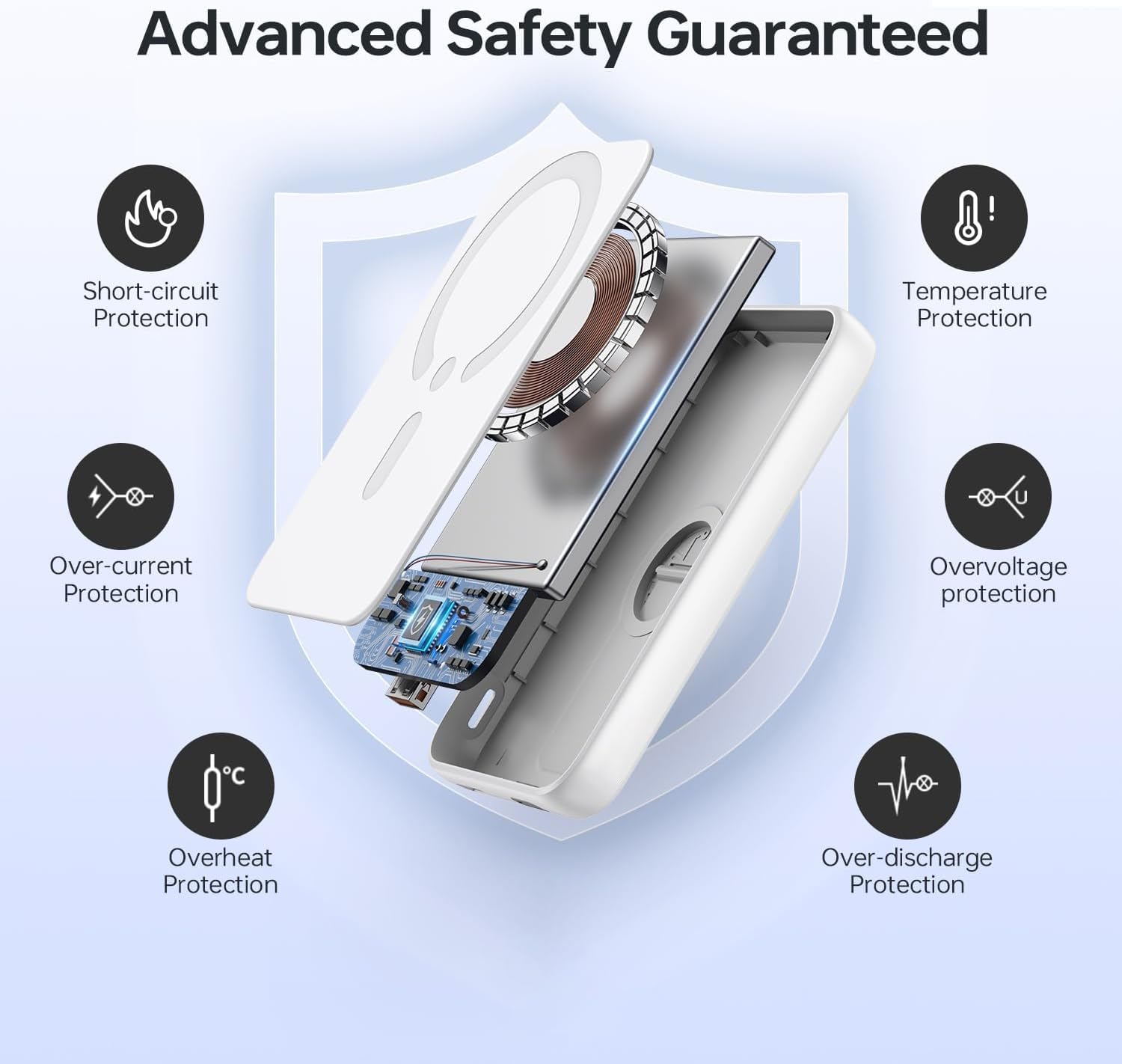 Wireless Magnetic Power Bank, Ultra-Slim Portable Charger 10000Mah, 20W Fast Charging Compact High-Speed Battery Pack, Wireless Powerbank for Iphone 17 16 15 14 13 12 plus Pro Max Mini Ipad Galaxy