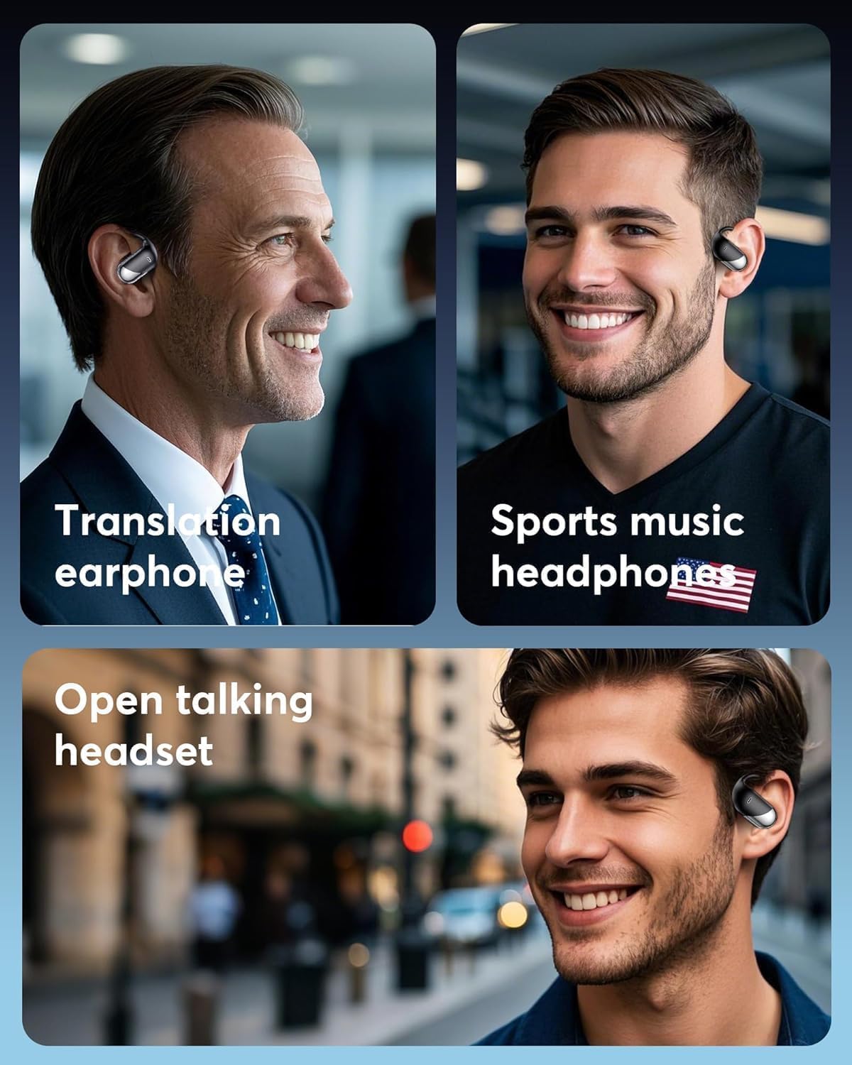 Translation Earbuds Real Time - AI 144 Language Translator Earbuds, Audifonos Traductores Inglés Español, 3-In-1 Translating Device, Translate Ear Buds for Travel Learning with Charging Cradle