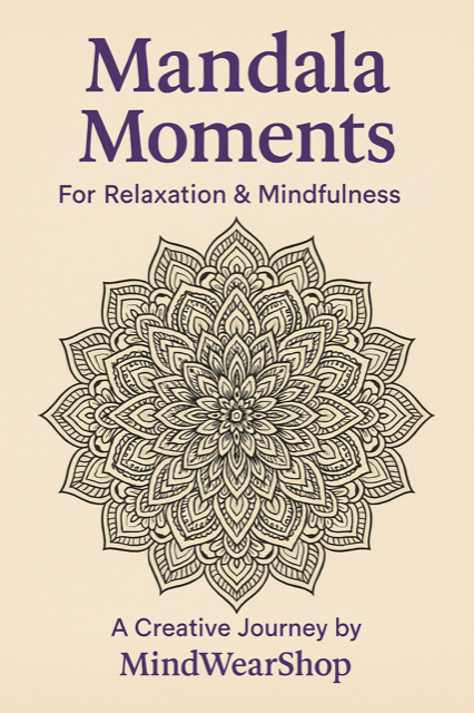Mandala Moments-A Creative by MindWearShop(Coloring Book-Digital product PDF)