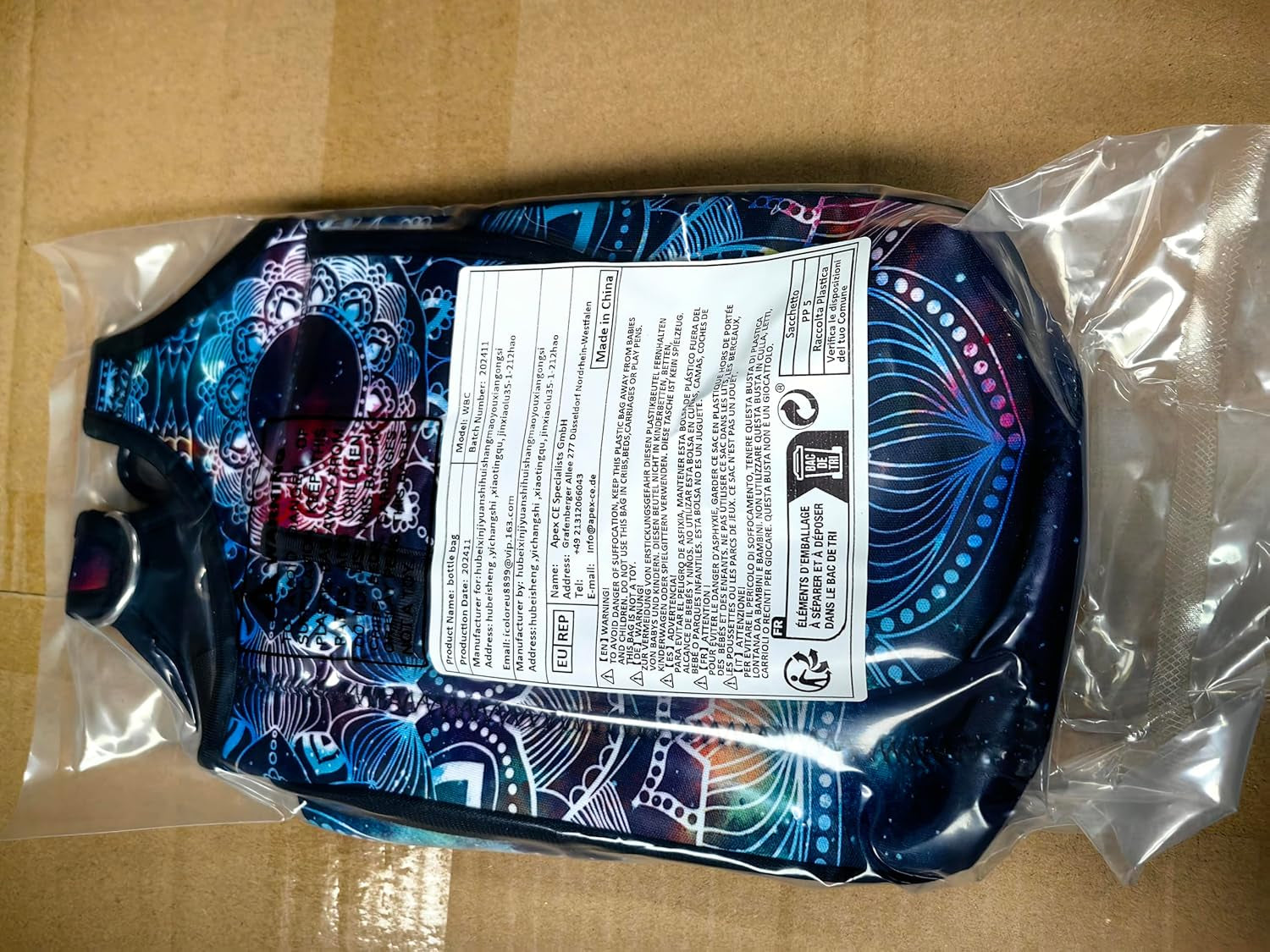 Magnetic Gym Bag Water Bottle Carrier Holder with Strap & Phone Pockets, Diameter 3.9" Gym Magnetic Bag 5 Built-In Magnets Gym Accessories Organizer Bottle Pouch Sling Sleeve