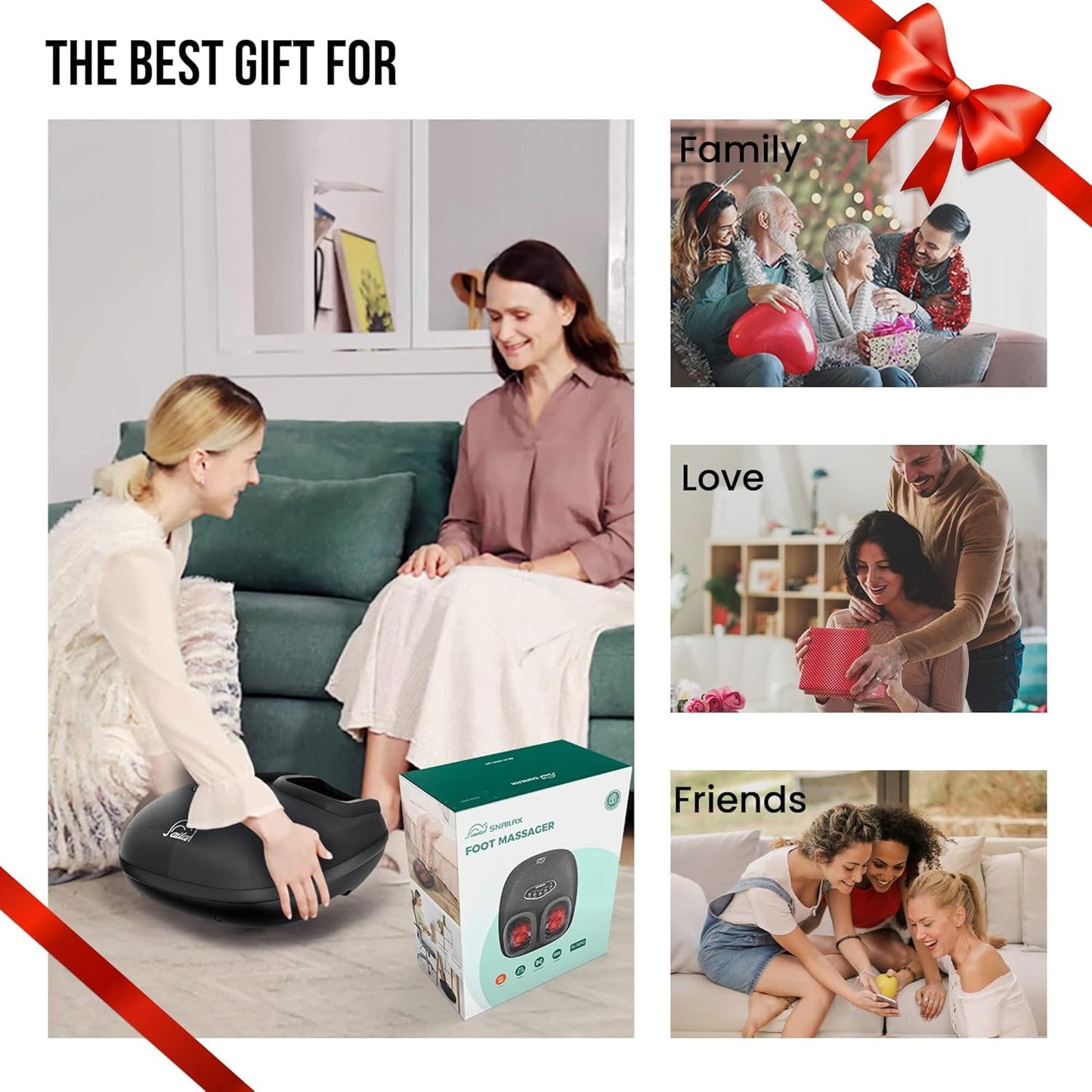 Shiatsu Foot Massager with Heat, Deep Kneading, Compression, Vibration, Feet Massager Machine for Plantar Fasciitis, Neuropathy, Foot Warmer under Desk, Size 13, Gifts for Men, Women…